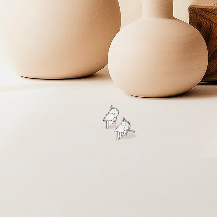 Parakeet Earrings Gold