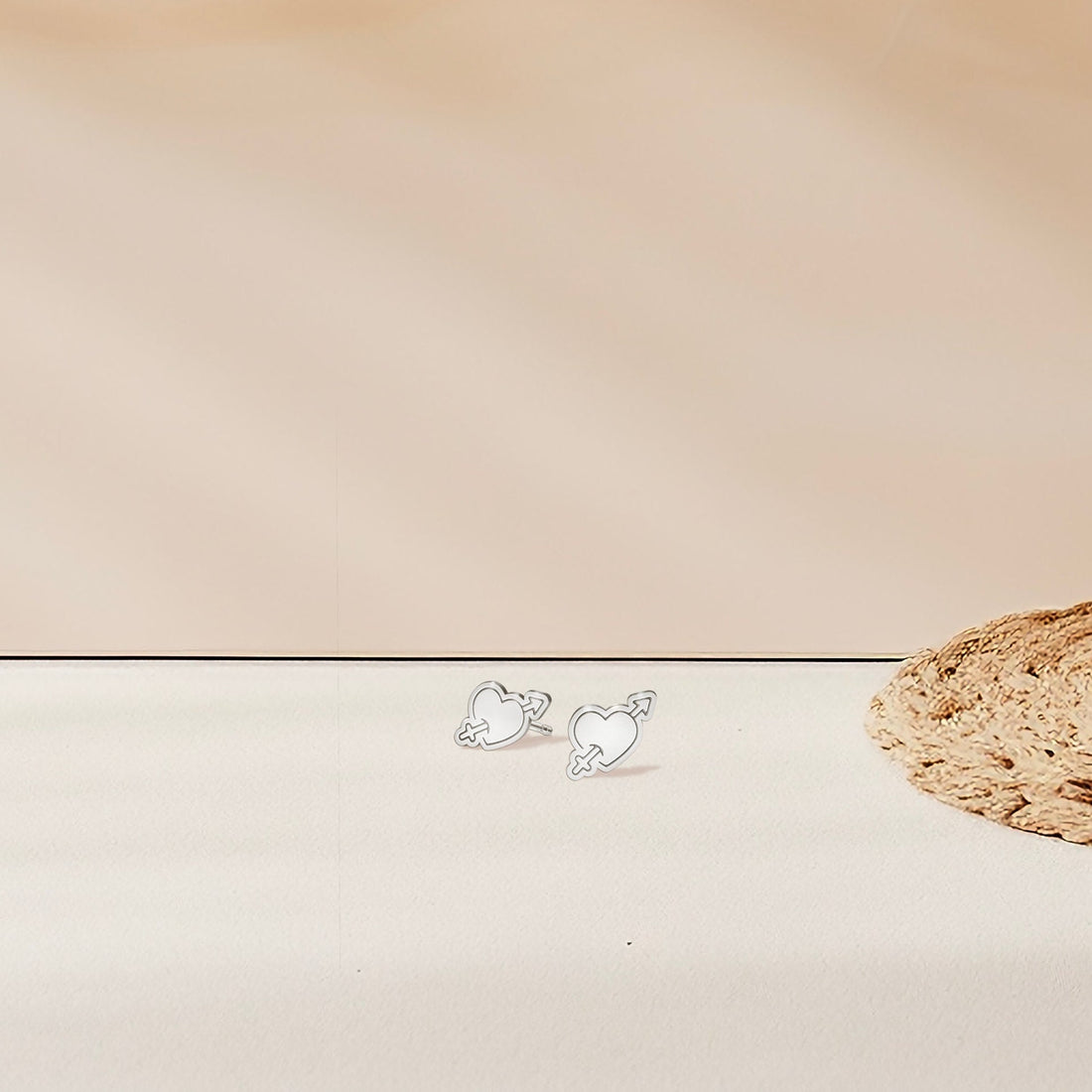 Cupid Heart Stud Earrings