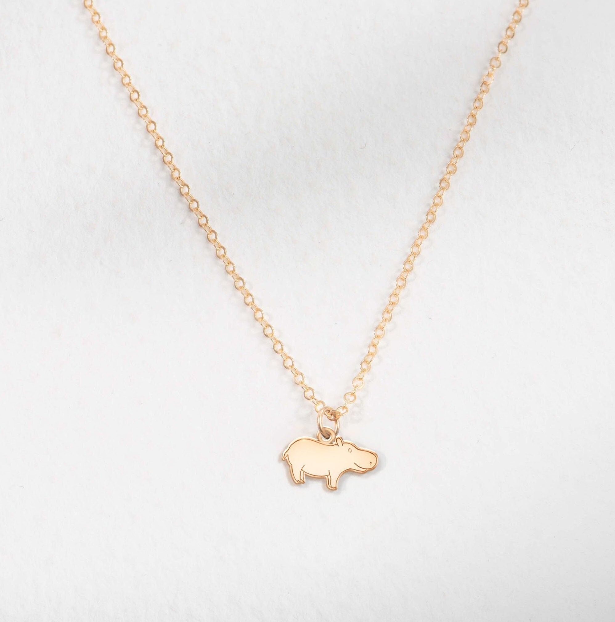 Hippo Necklace Whimsical
