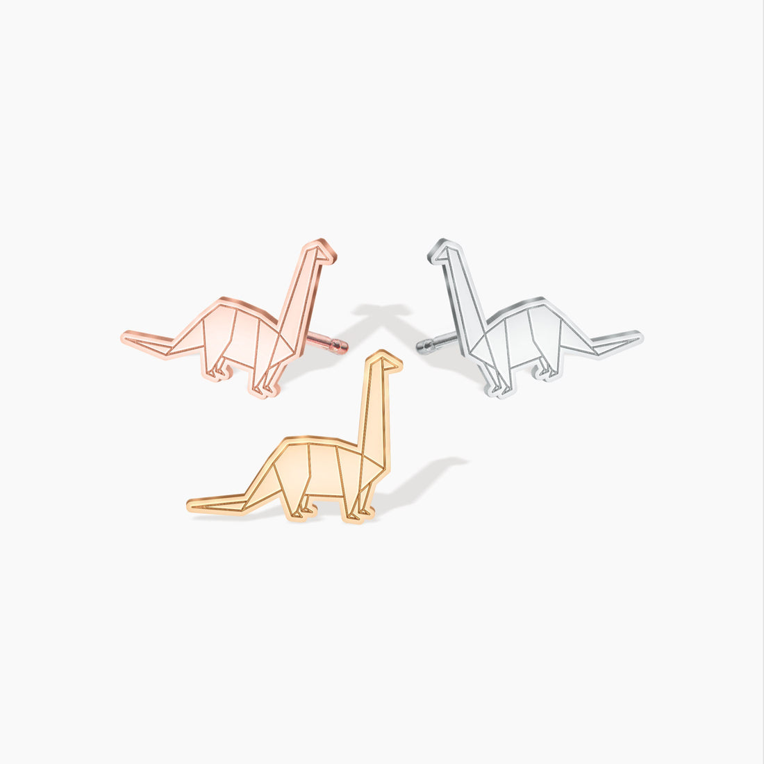 Origami Brachiosaurus Earring