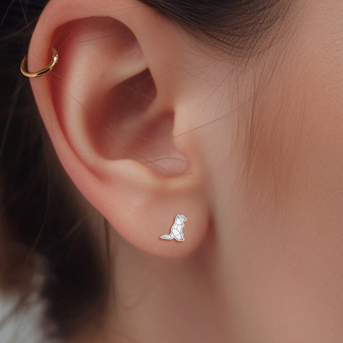 T-Rex Origami Earring