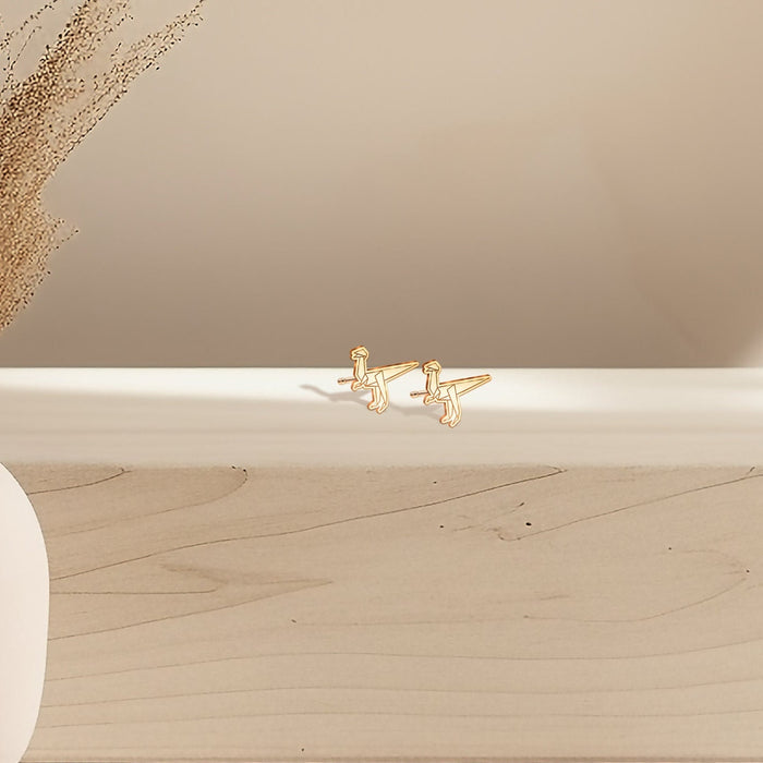 Origami Velociraptor Earring