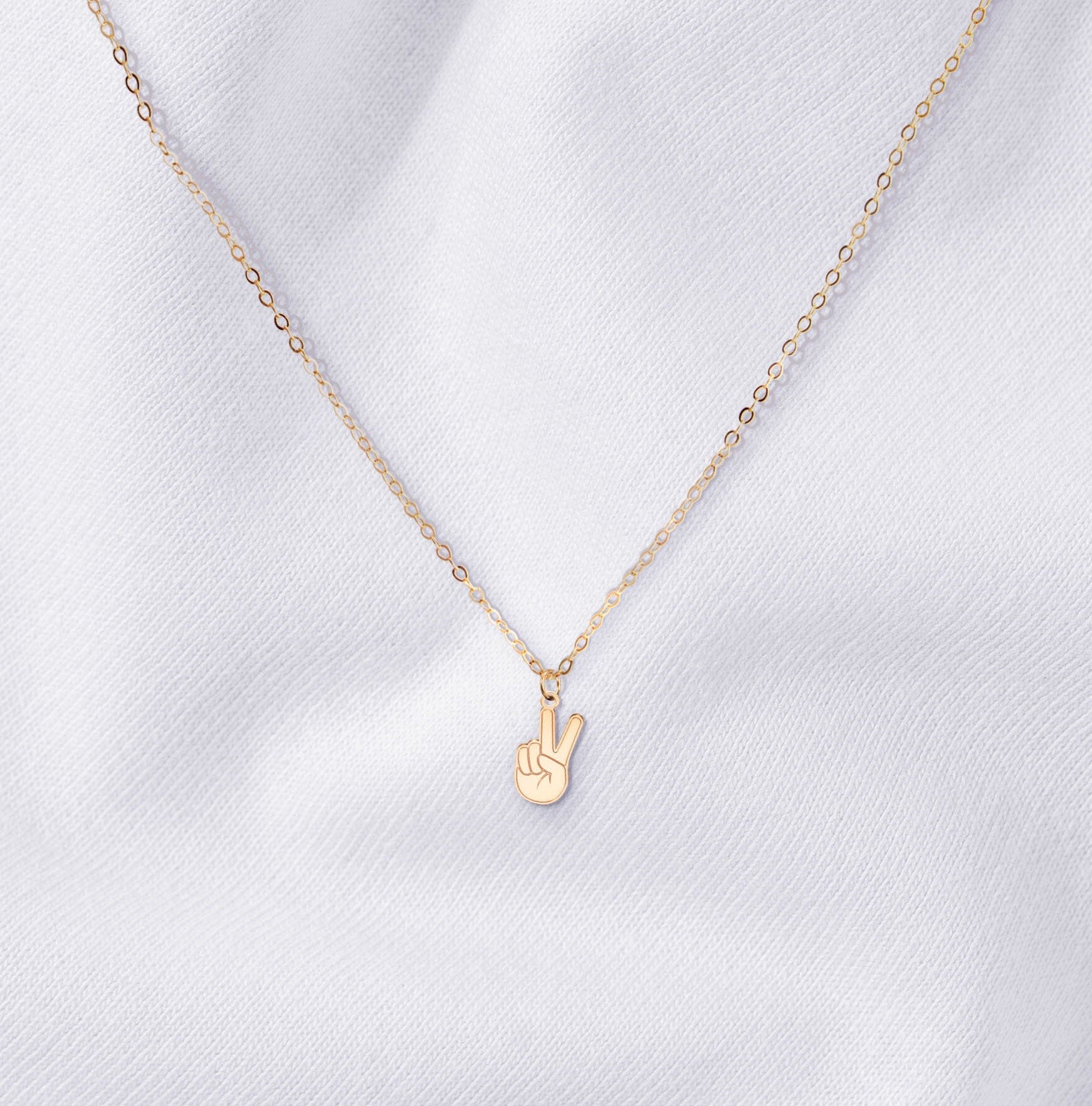 Peace Sign Pendant Necklace