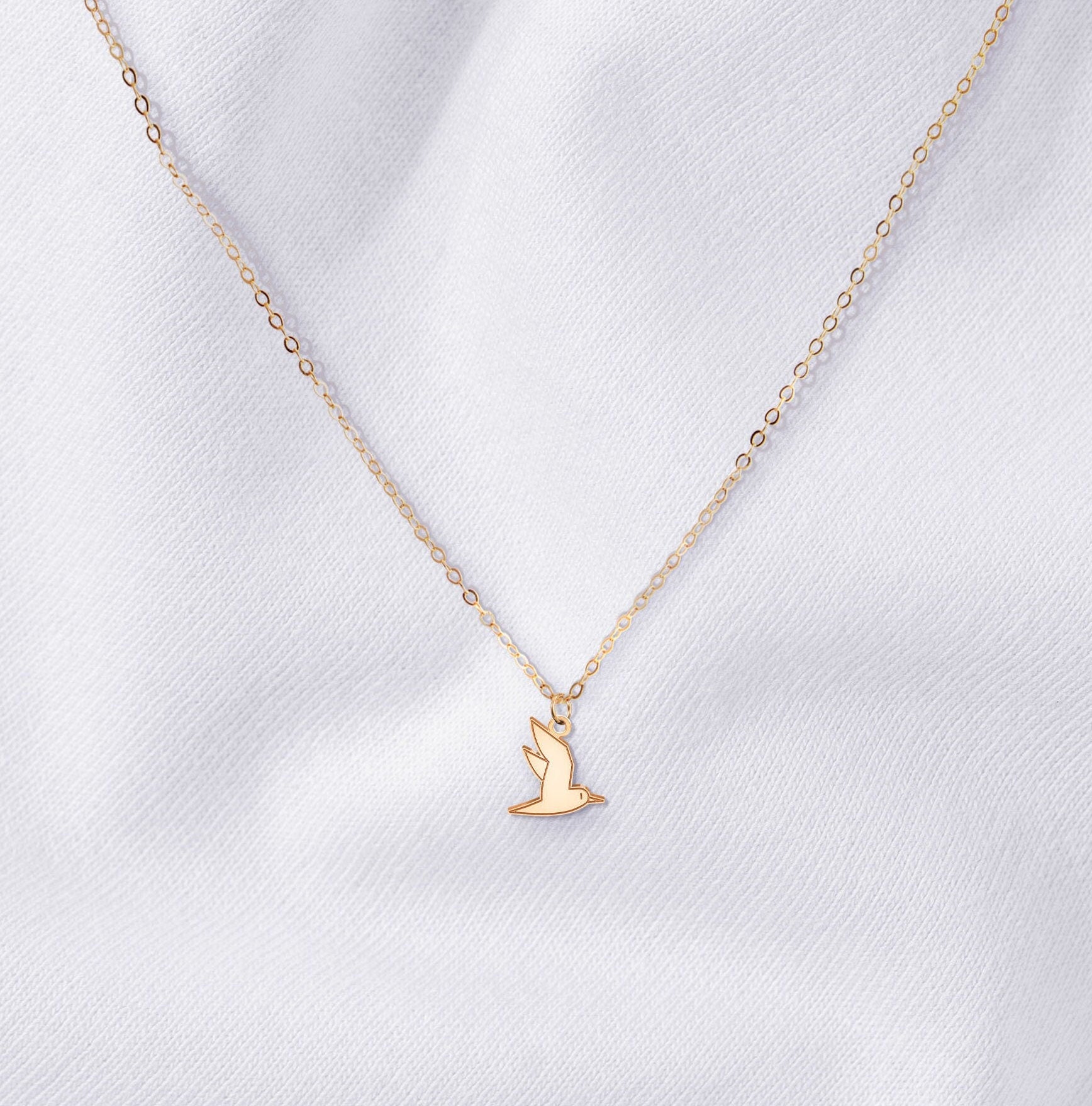 Seagull Necklace Delicate