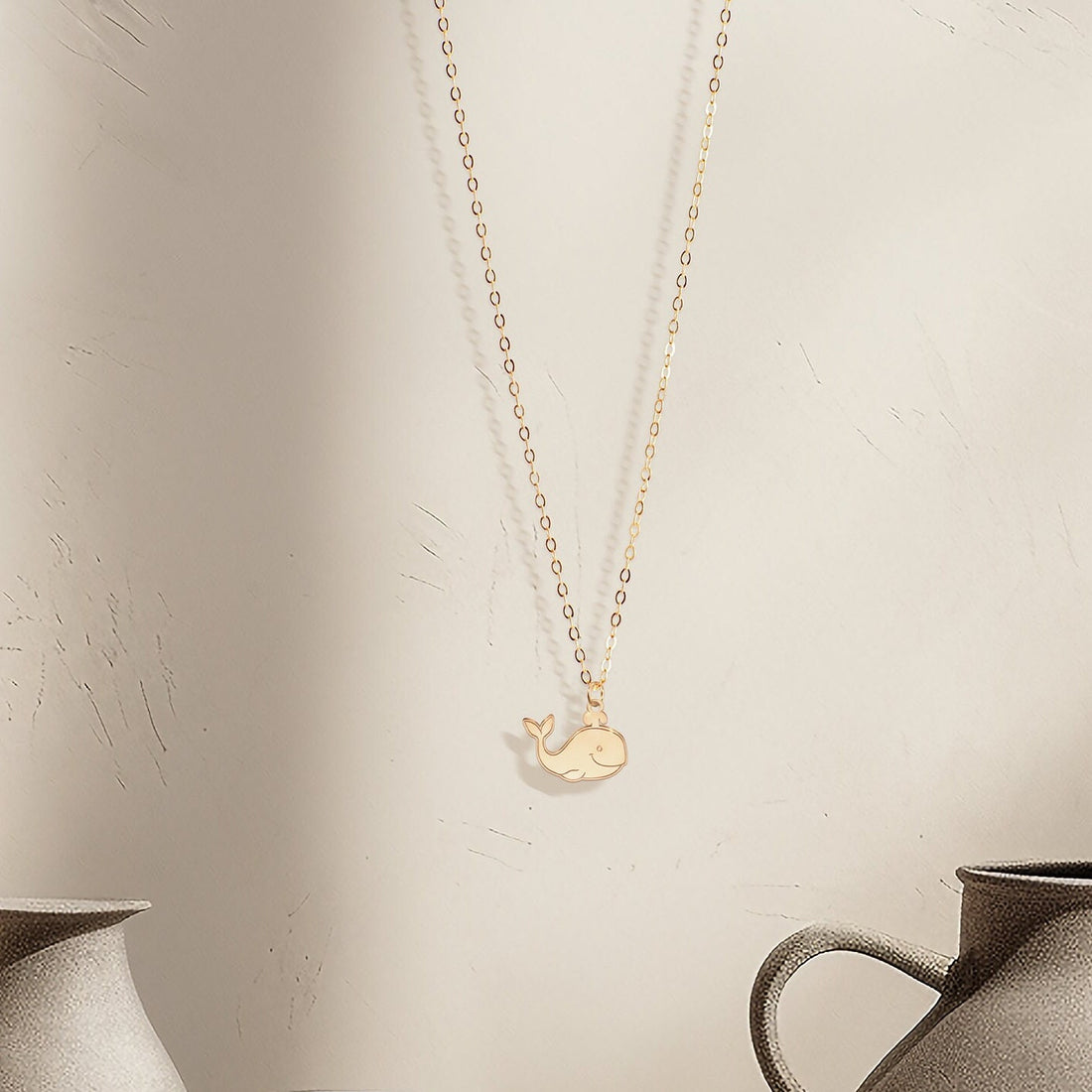 Happy Whale Charm Necklace