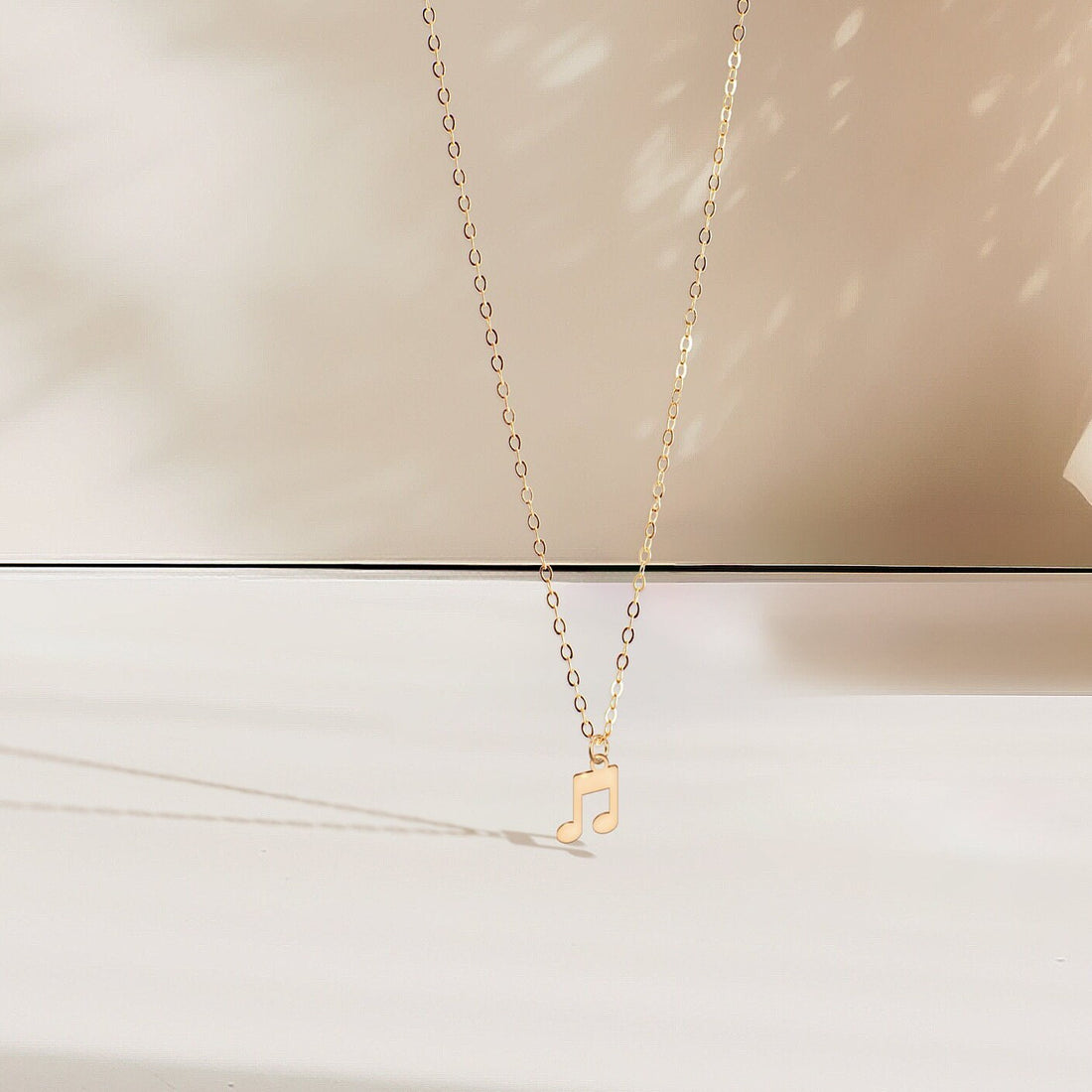 Double Music Note Pendant Necklace