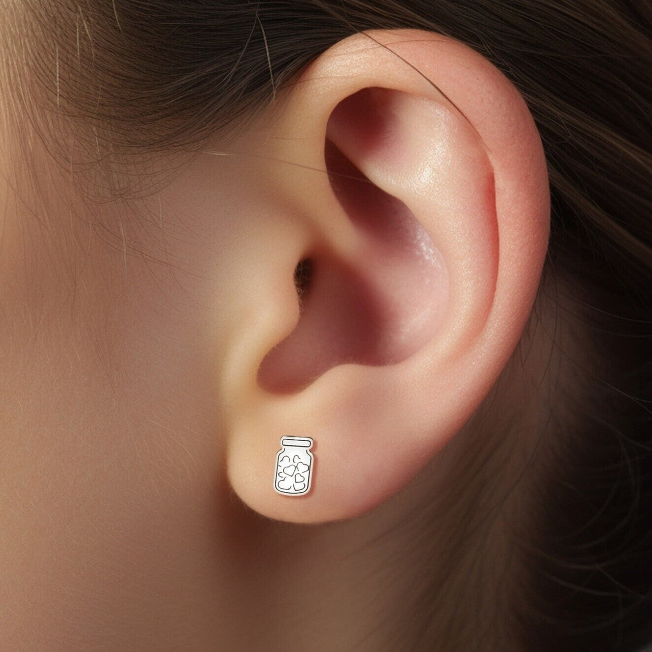 Jar Of Hearts Stud Earrings