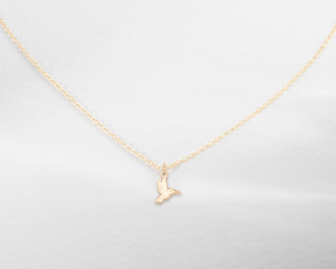 Hummingbird Charm Pendant Necklace