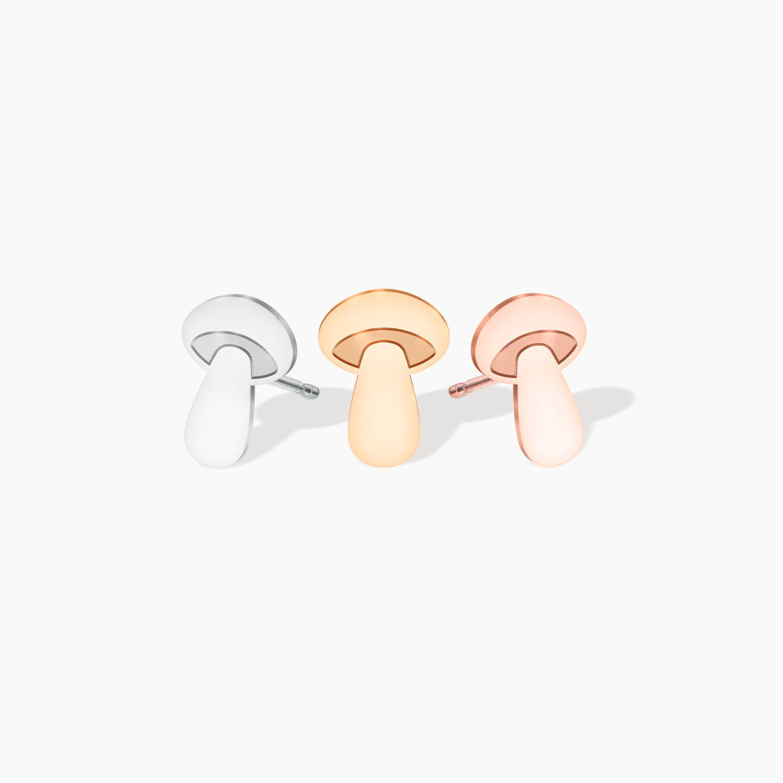 Mushroom Charm Stud Earrings