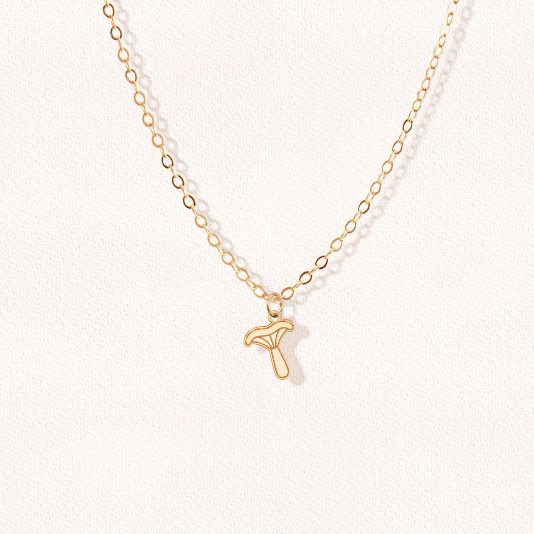 Oyster Mushroom Pendant Necklace