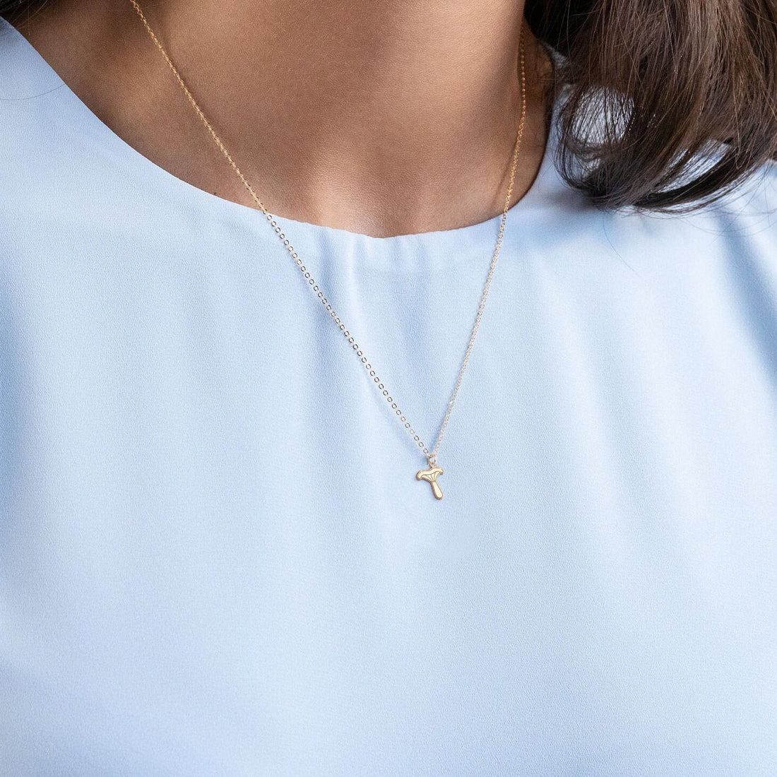 Oyster Mushroom Pendant Necklace