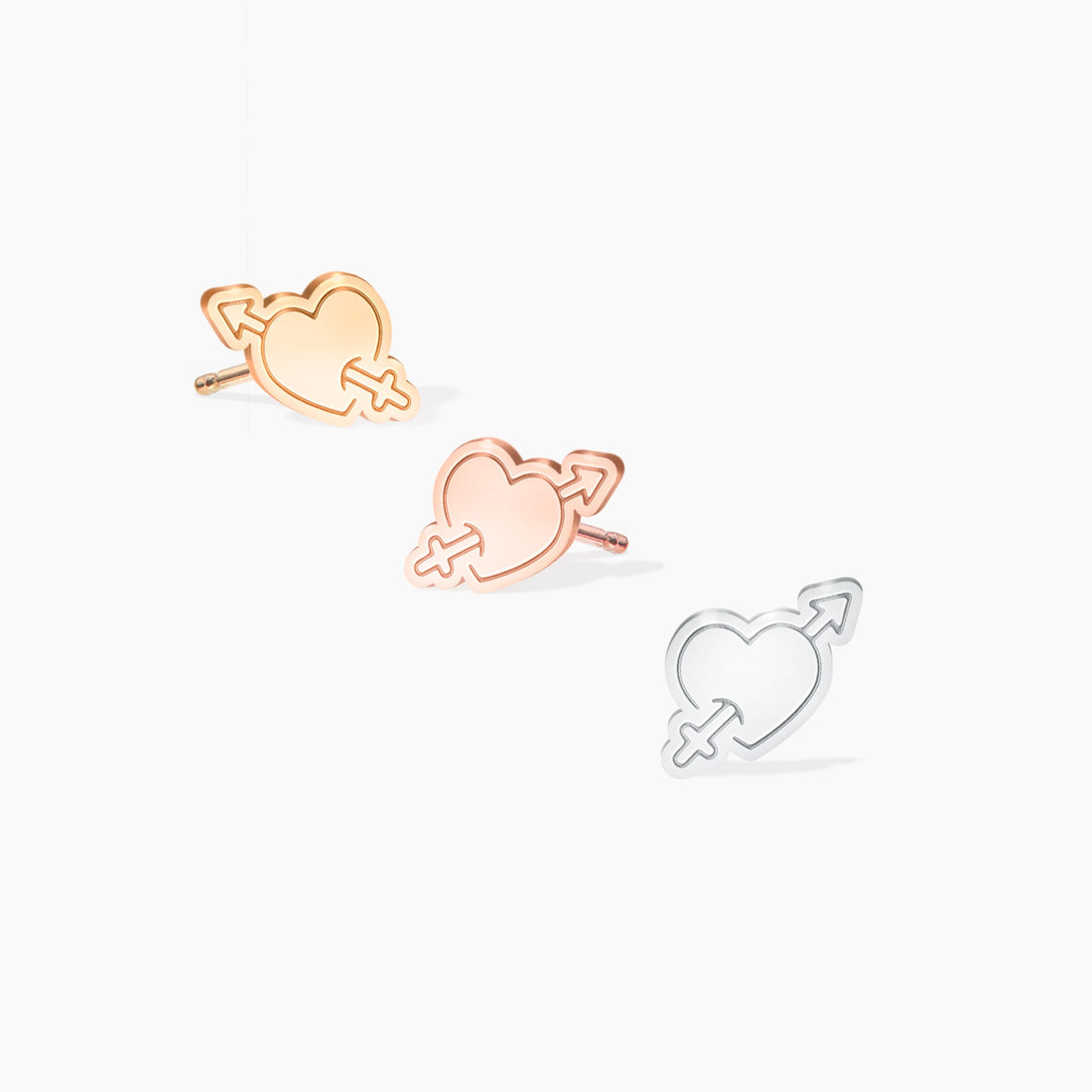 Cupid Heart Stud Earrings