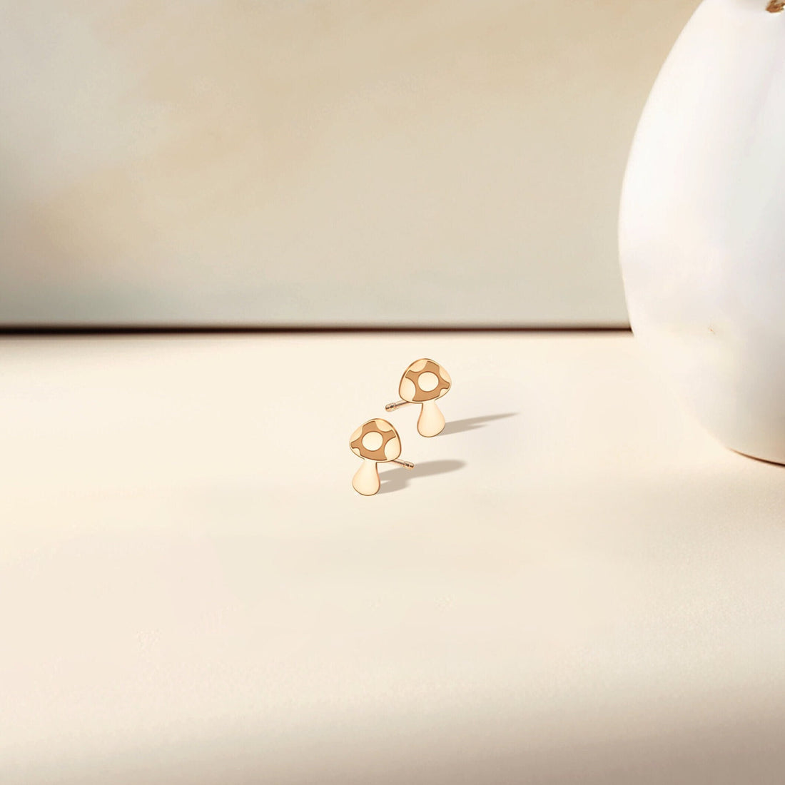 Spotted Mushroom Earrings