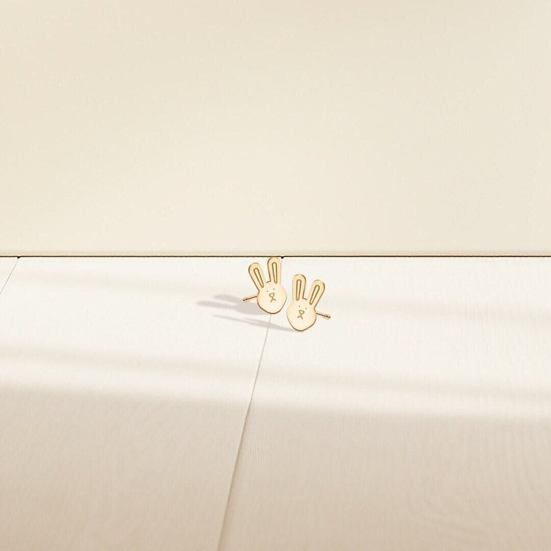 Bunny Head Stud Earrings