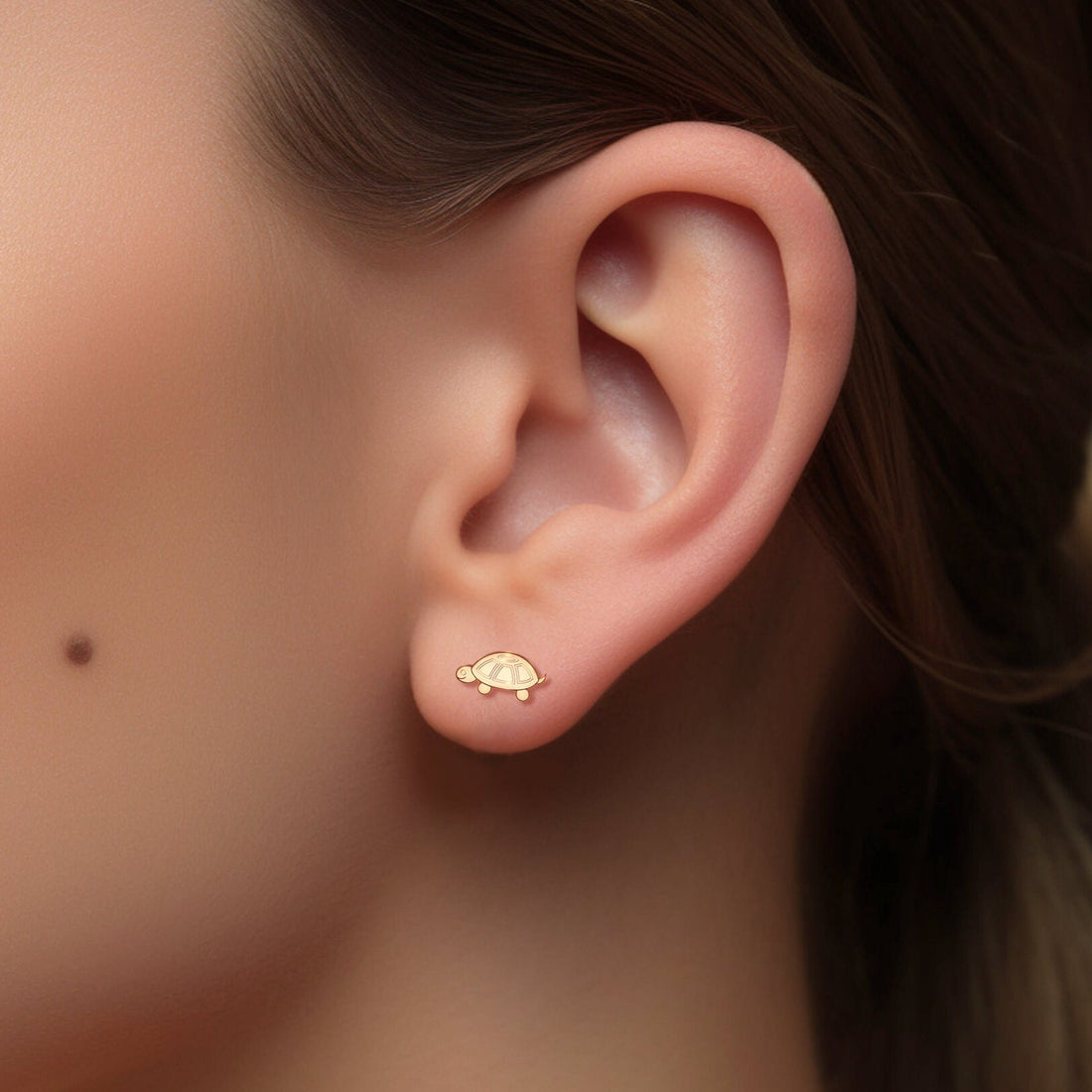 Dainty Tortoise Earrings