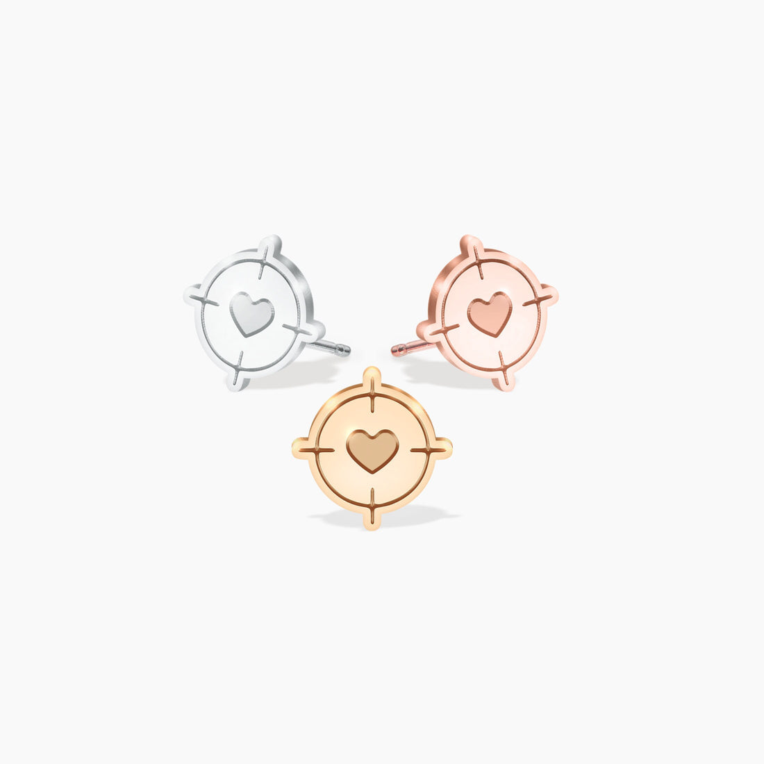 Heart Target Earrings