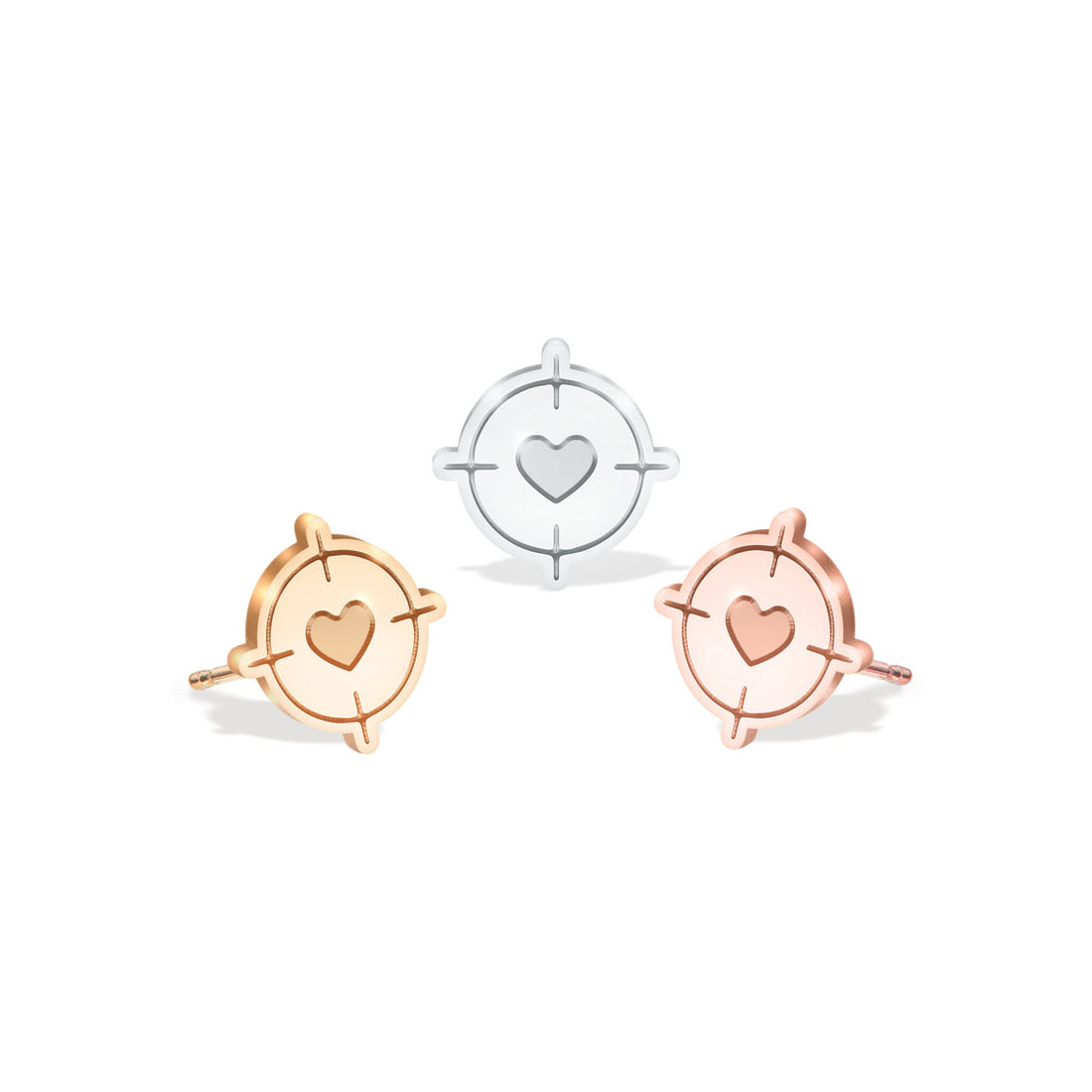 Heart Target Earrings