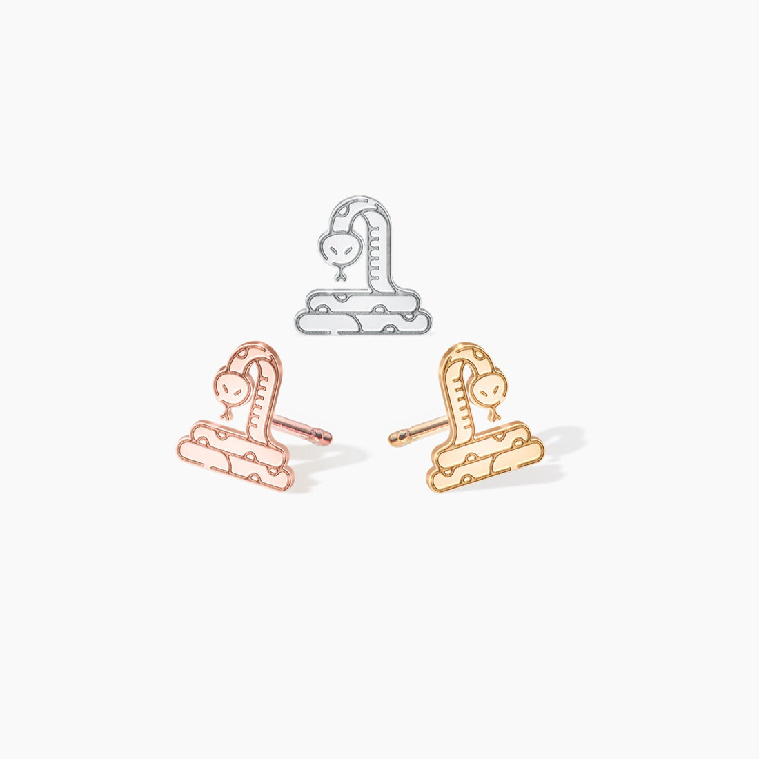 Snake Charm Stud Earrings