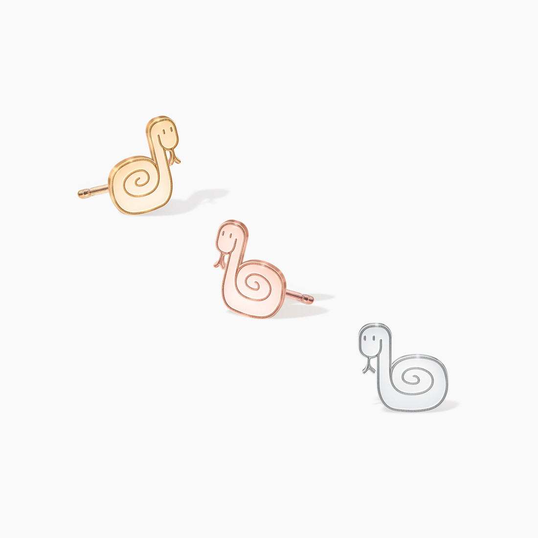 Snake Charm Stud Earrings