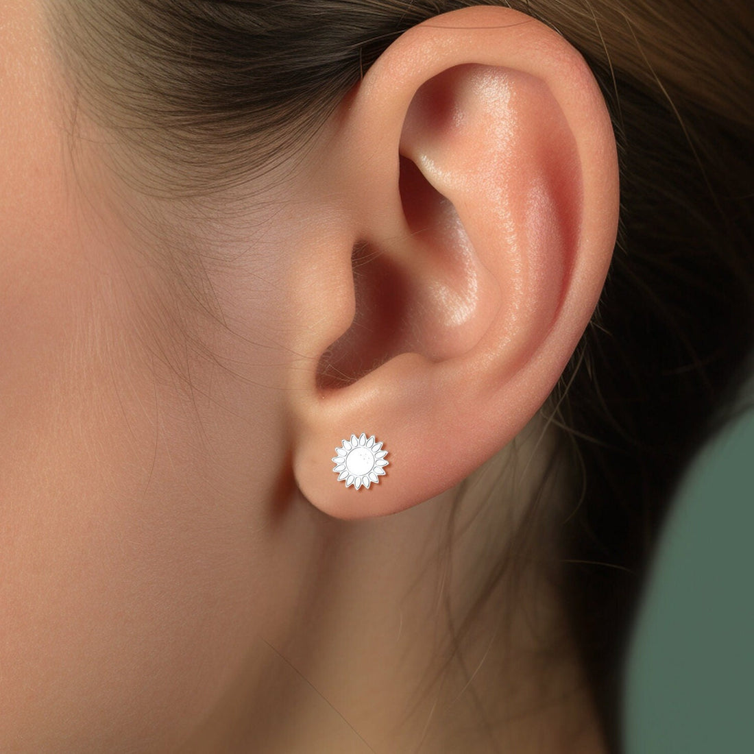 Sunflower Earrings Dainty