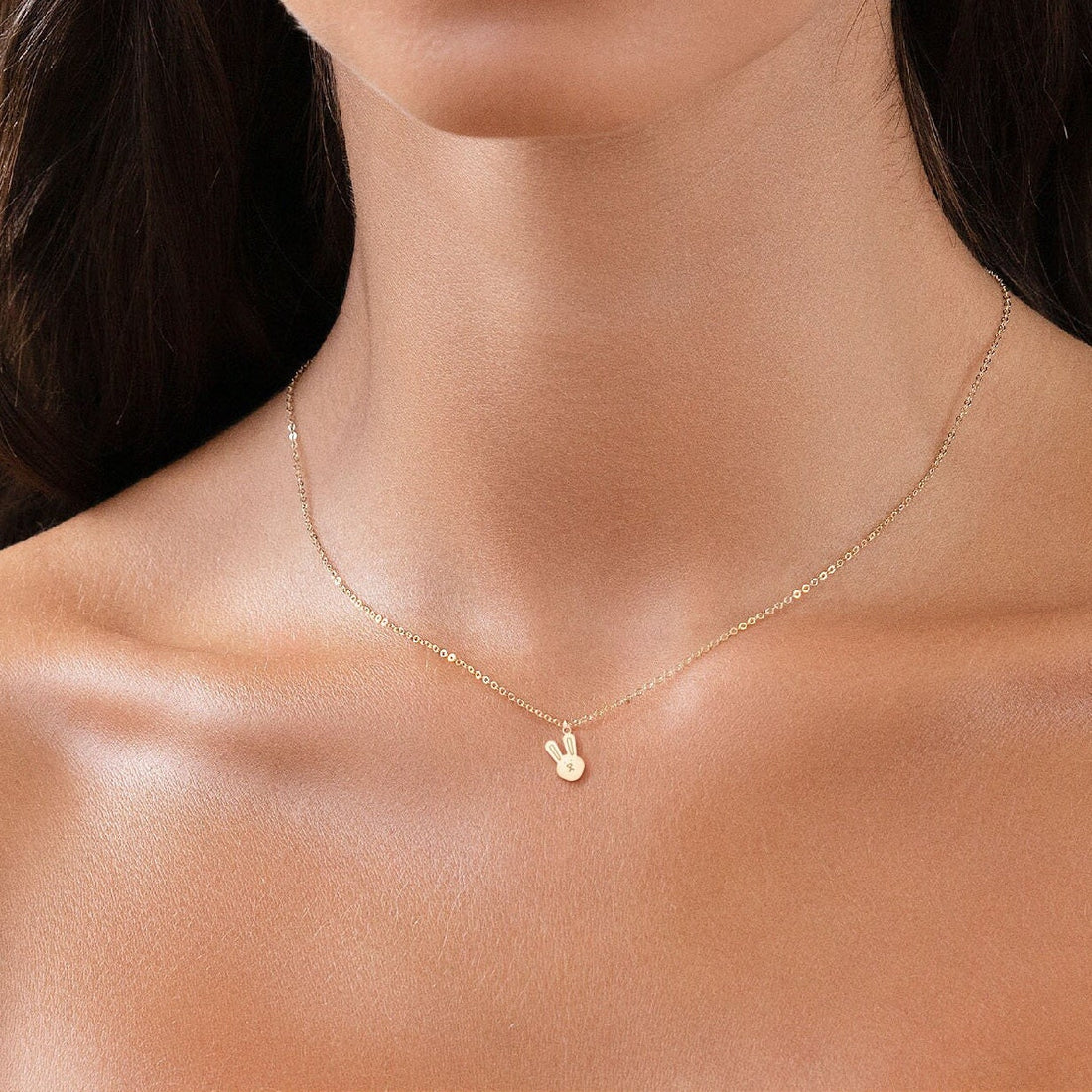 Bunny Face Pendant Necklace