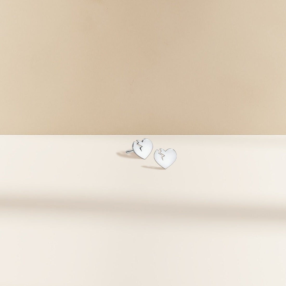 Broken Heart Stud Earrings