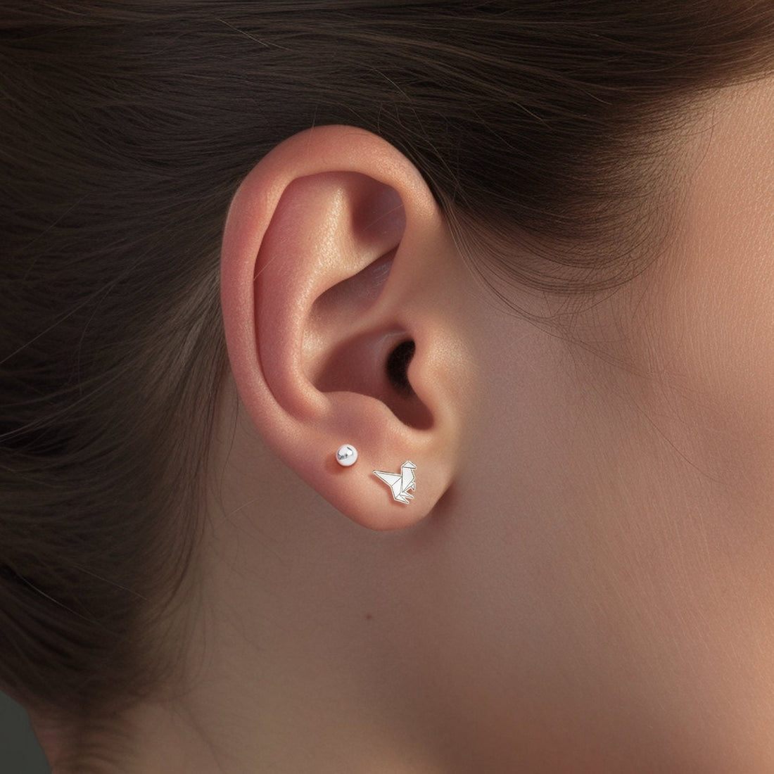 Origami Oviraptor Earring