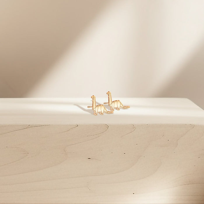Origami Brachiosaurus Earring