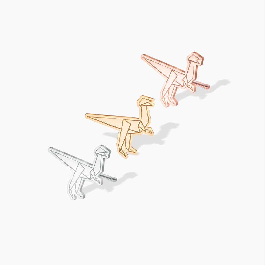 Origami Velociraptor Earring