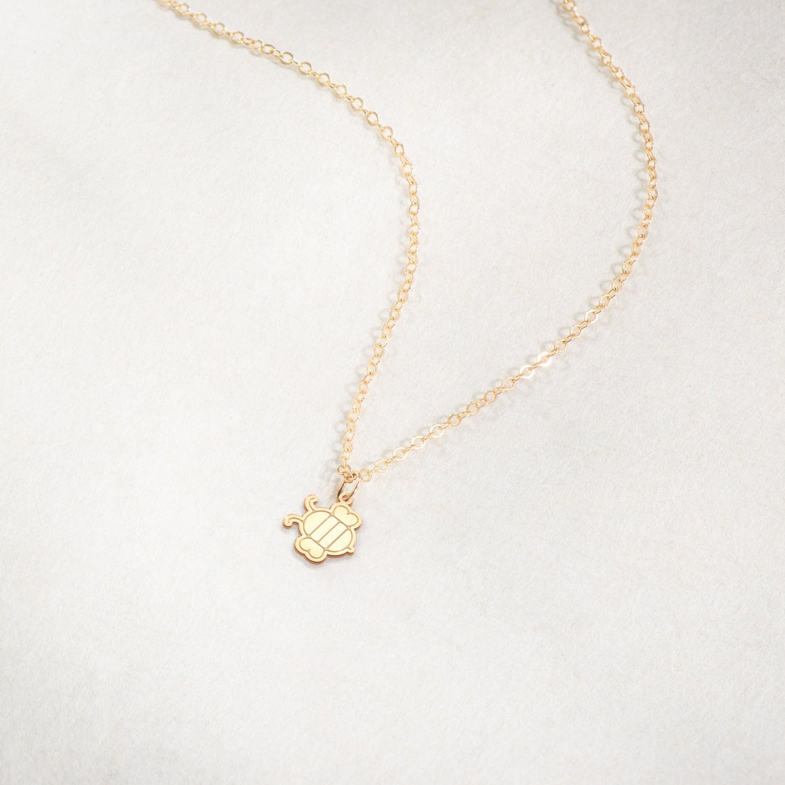 Bubble Bee Charm Pendant Necklace