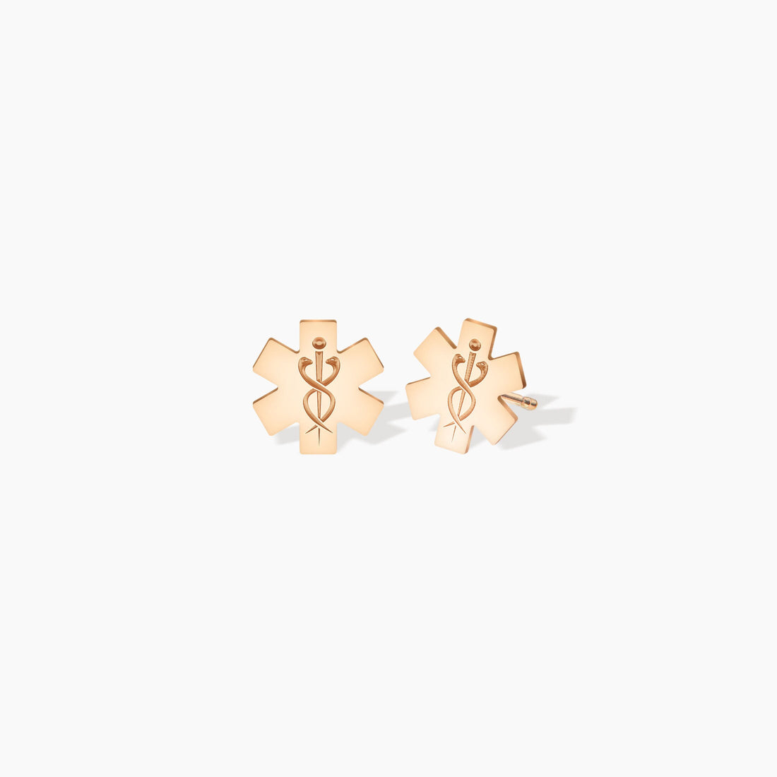 Health Caduceus Stud Earrings