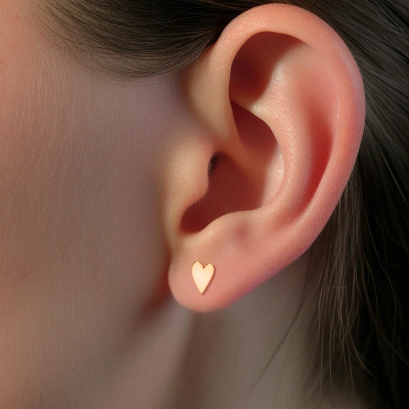 Elongated Heart Earrings