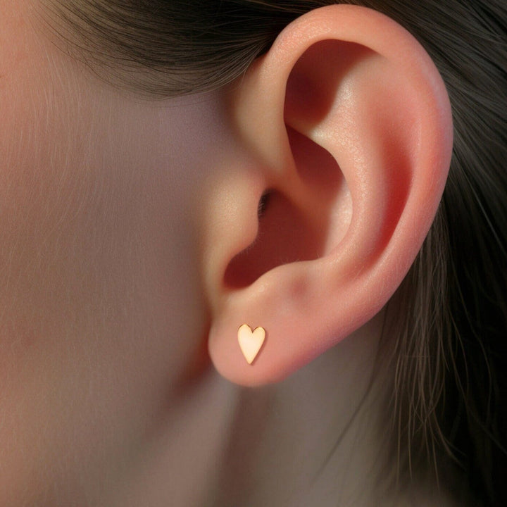 Elongated Heart Earrings