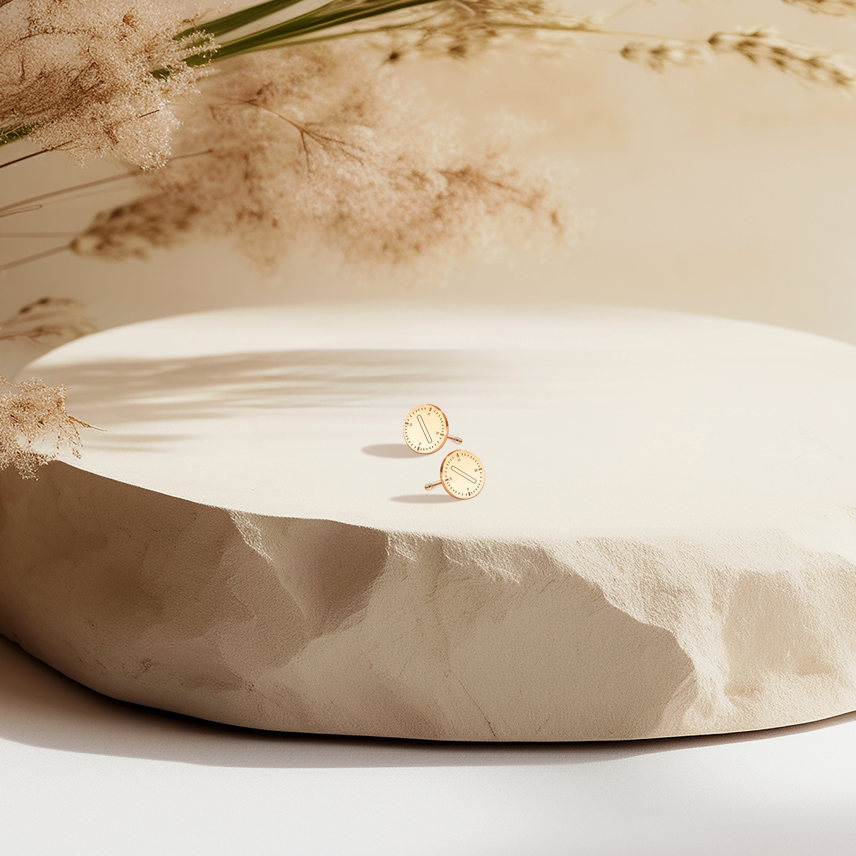 Compass Stud Earrings
