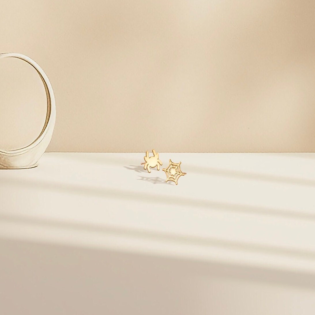 Spider Web Stud Earrings