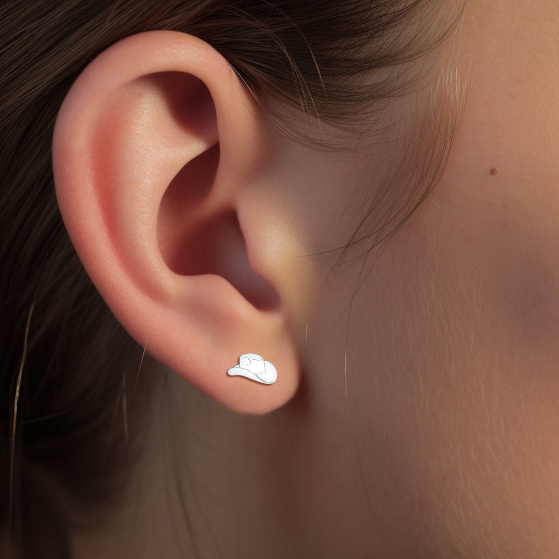 Cowboy Hat Stud Earrings