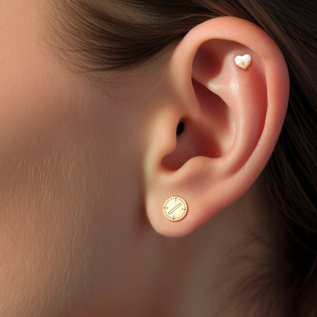 Compass Earrings Dainty