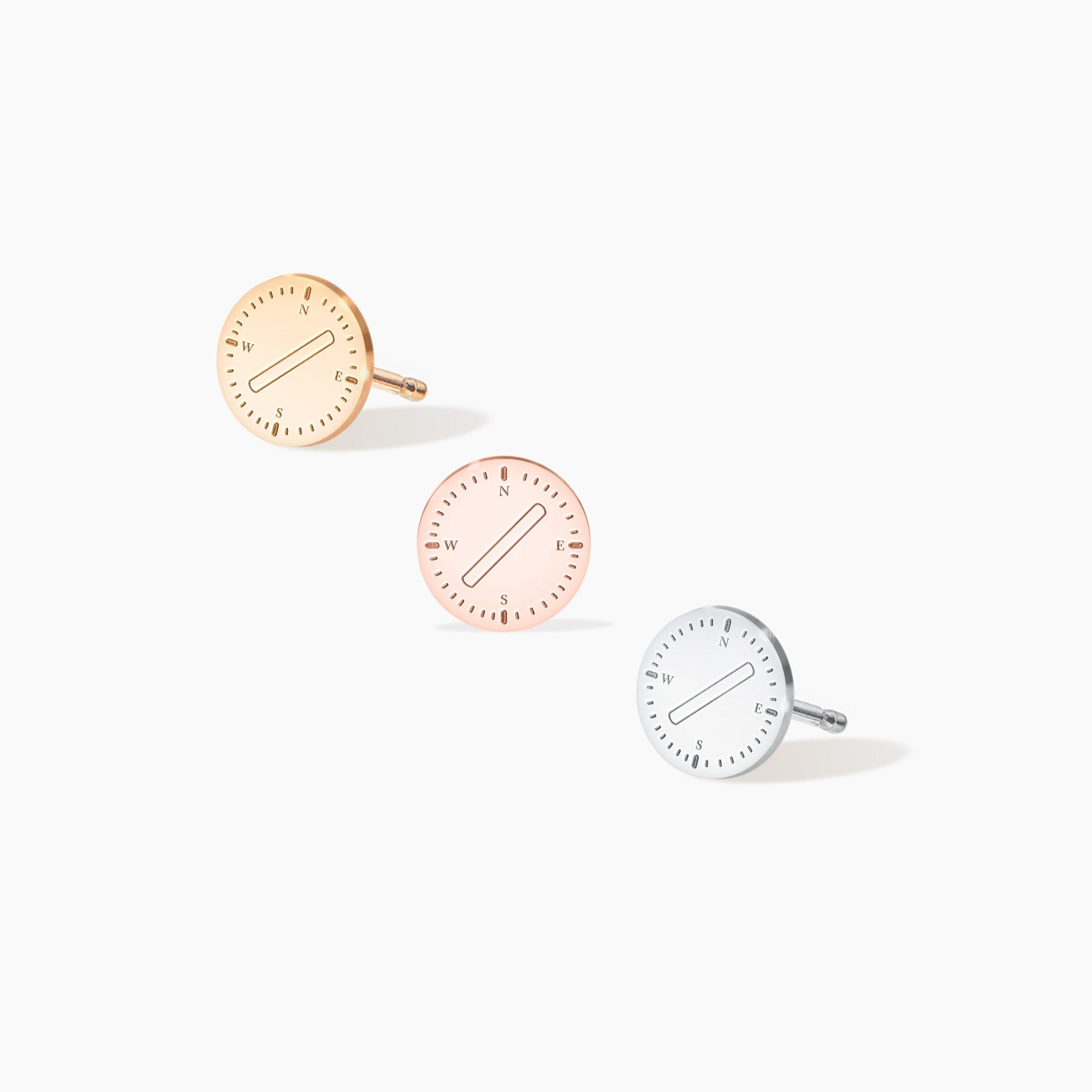 Compass Stud Earrings