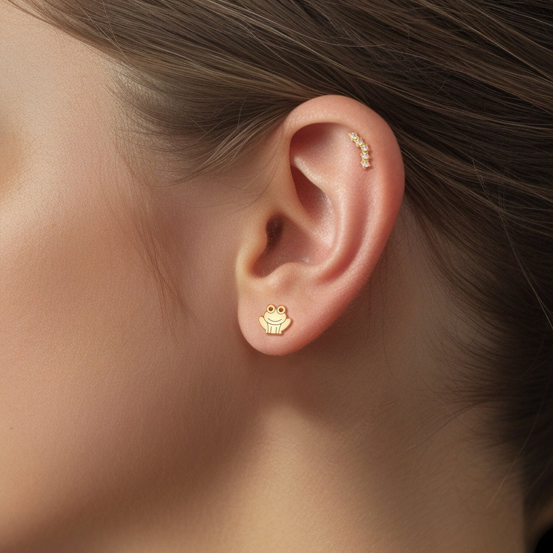 Frog Earrings Dainty