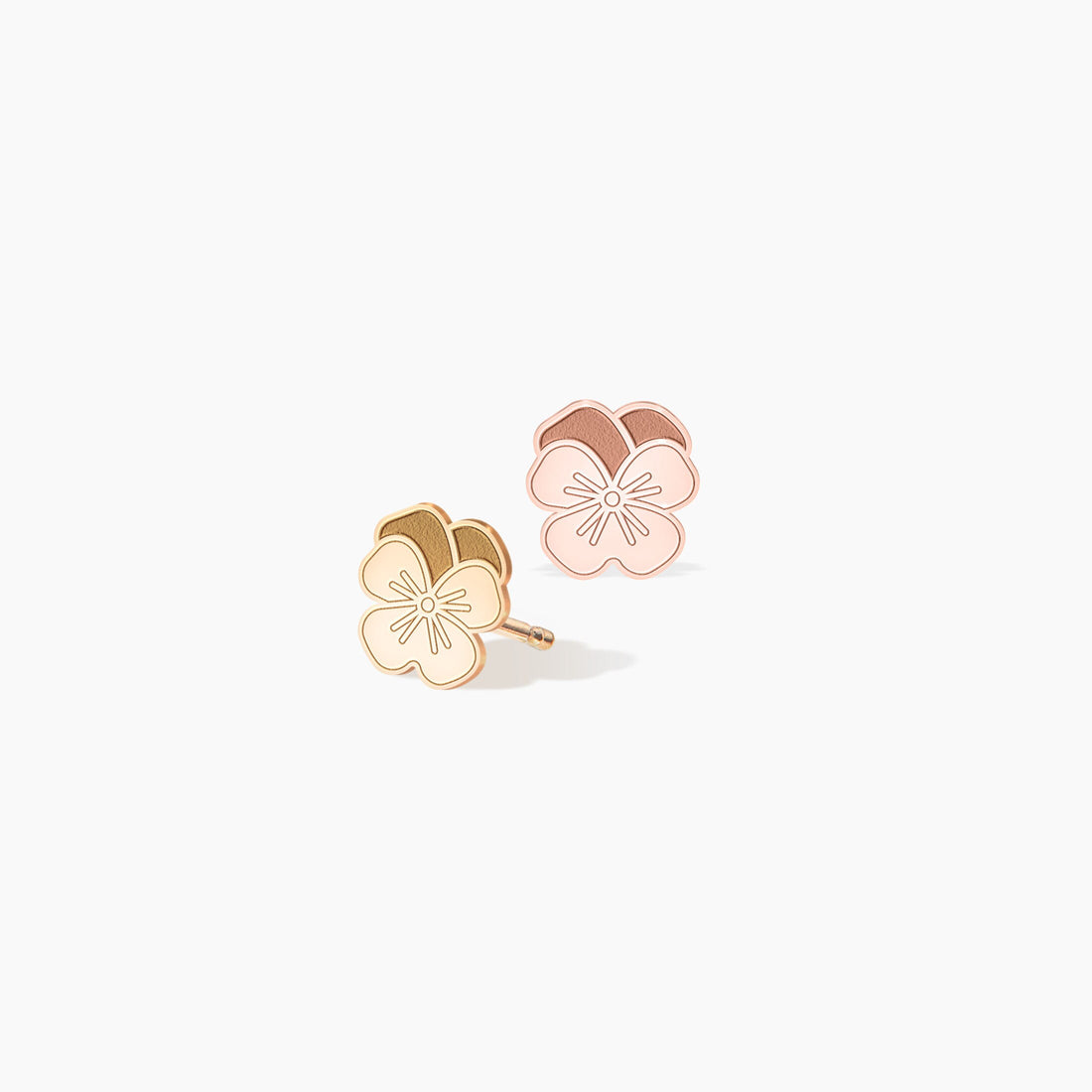 Pansy Flower Earrings