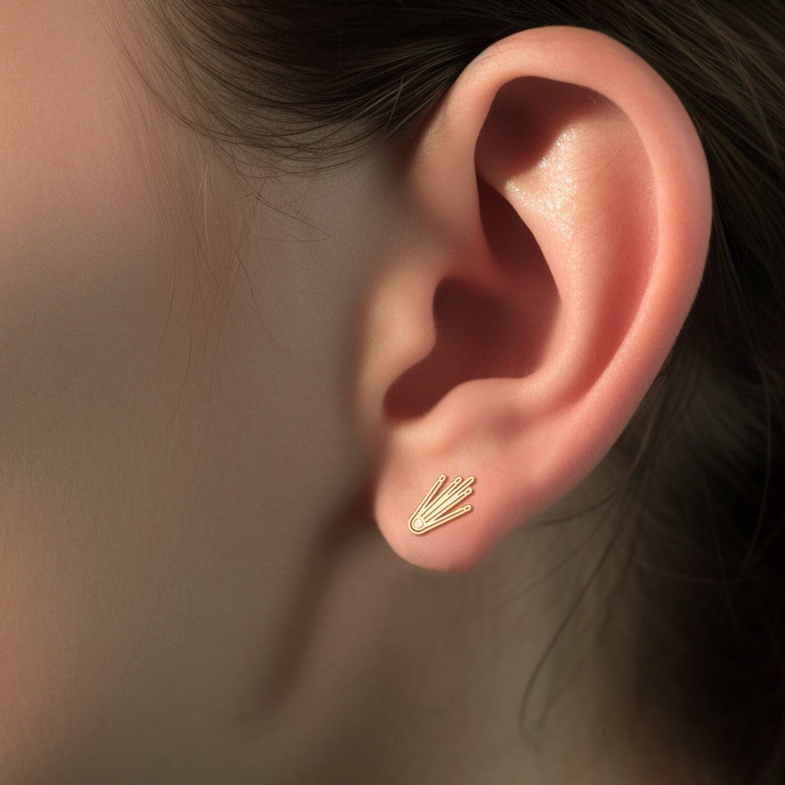 Comet Falling Star Stud Earrings