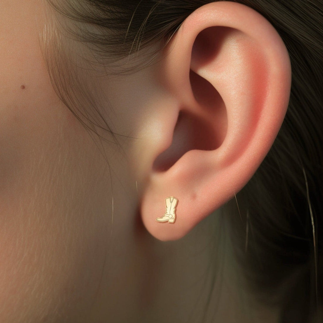 Cowboy Boot Stud Earrings