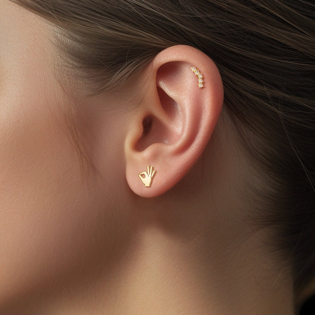 OK Hand Earrings