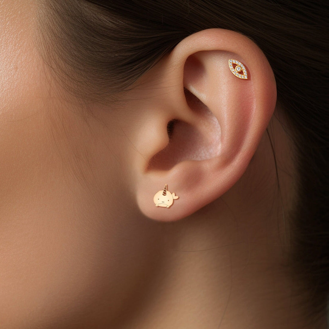 Whimsical Narwhal Earrings