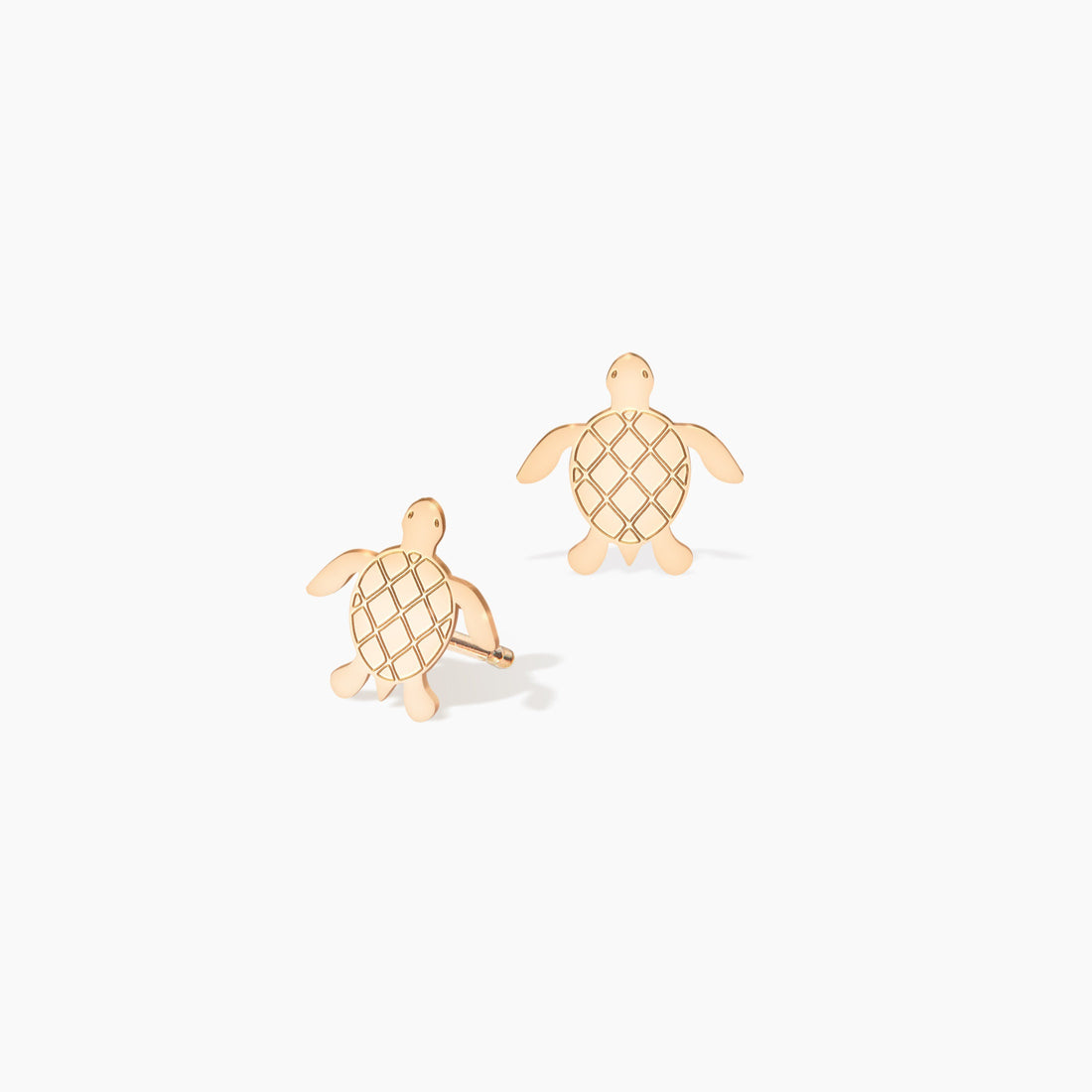Sea Turtle Charm Stud Earrings