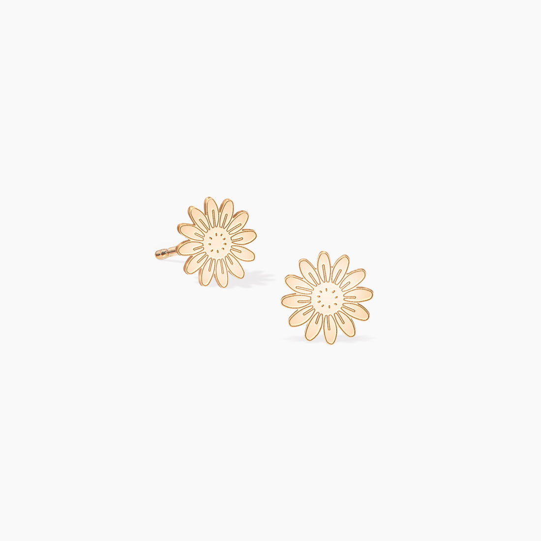 Sunflower Charm Stud Earrings