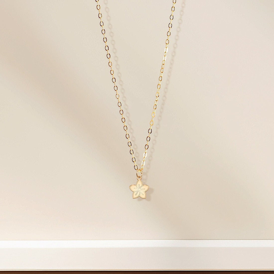 Plumeria Flower Pendant Necklace