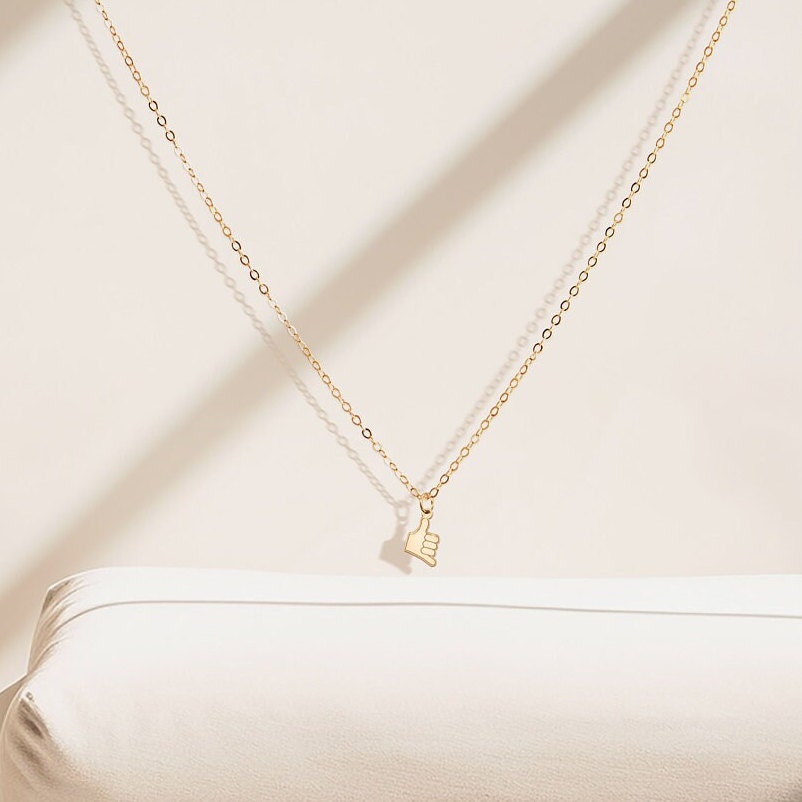 Surf S Up Shaka Hand Charm Necklace