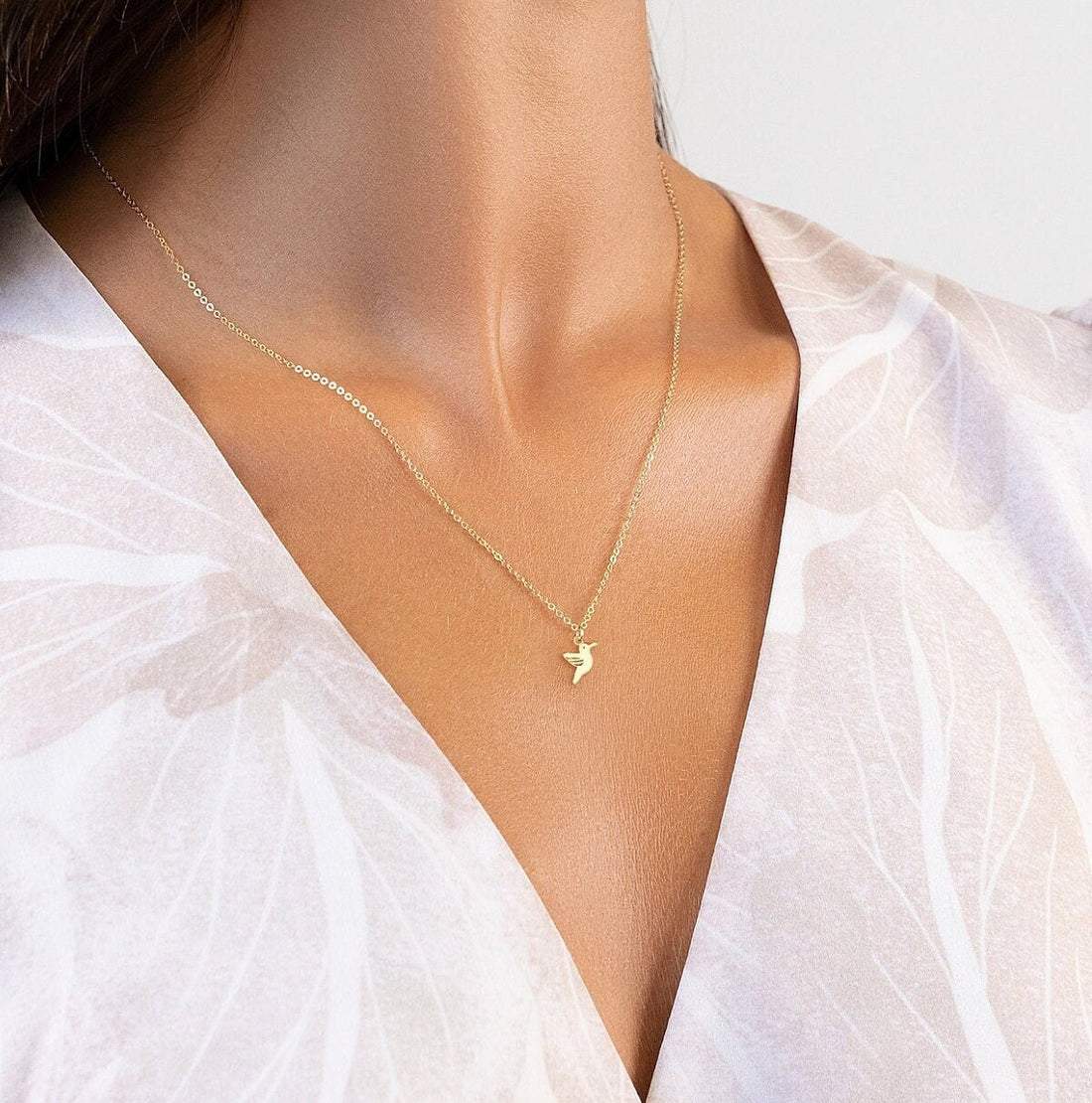 Dainty Hummingbird Necklace