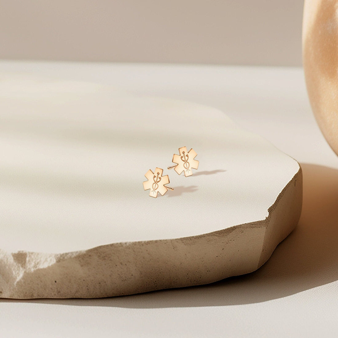 Health Caduceus Stud Earrings